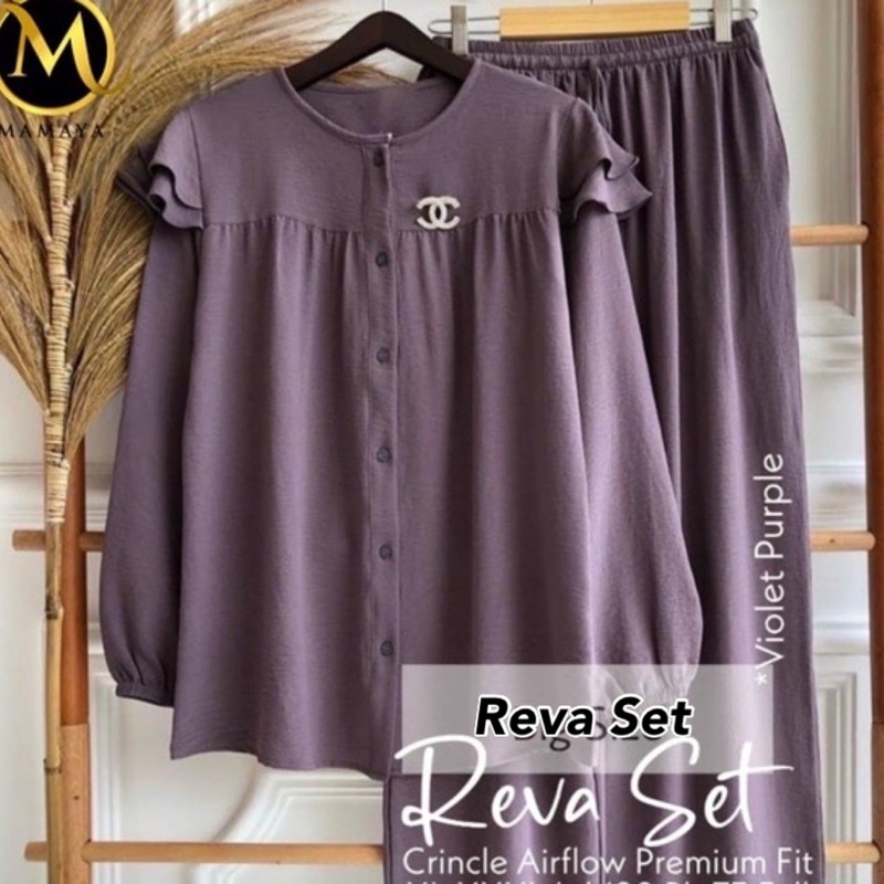 REVA SET (FREE BROSS)/ONE SET REVA/SETELAN CRINKLE/ONE SET CRINKLE AIRFLOW