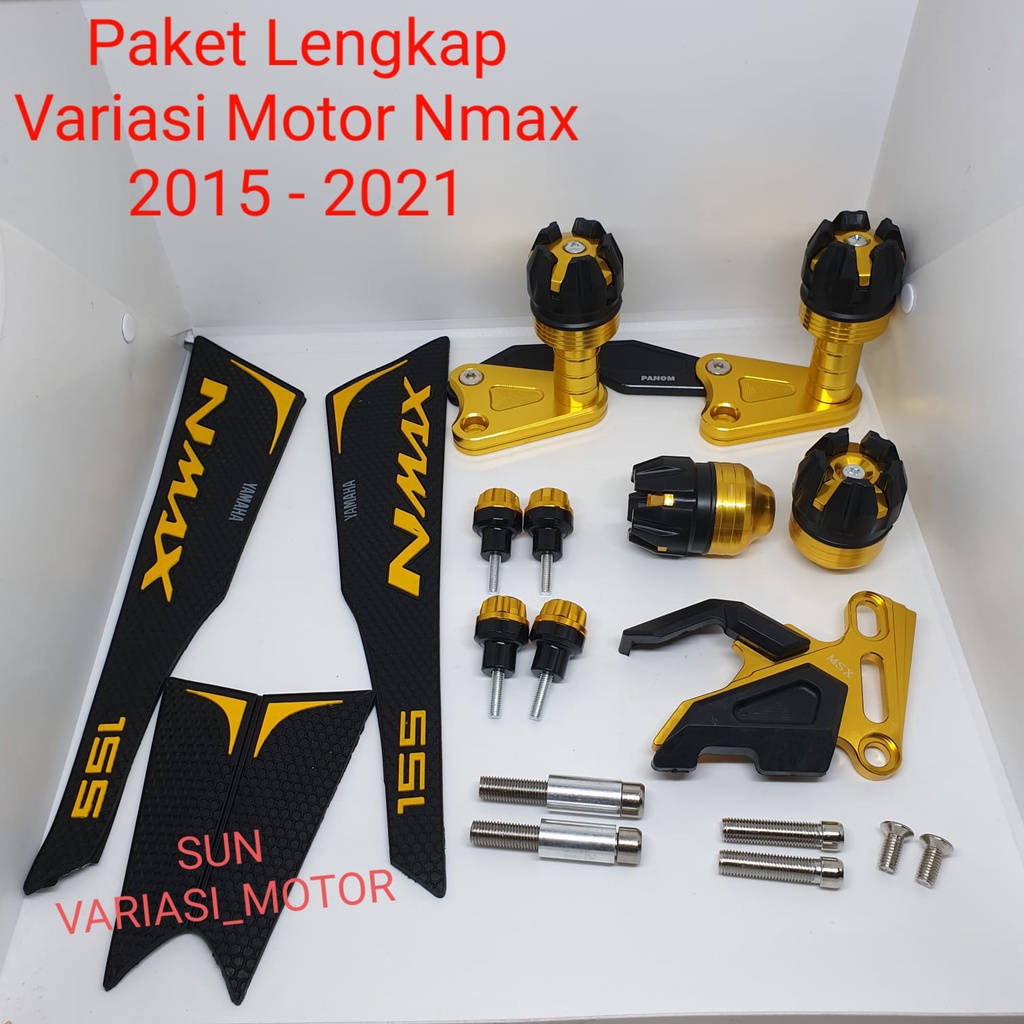 FULL PAKET PROMOSI VARIASI MOTOR NMAX NEW AND OLD TANKPAD NMAX OLD / NEW + Slider Jalu Knalpot + Jal