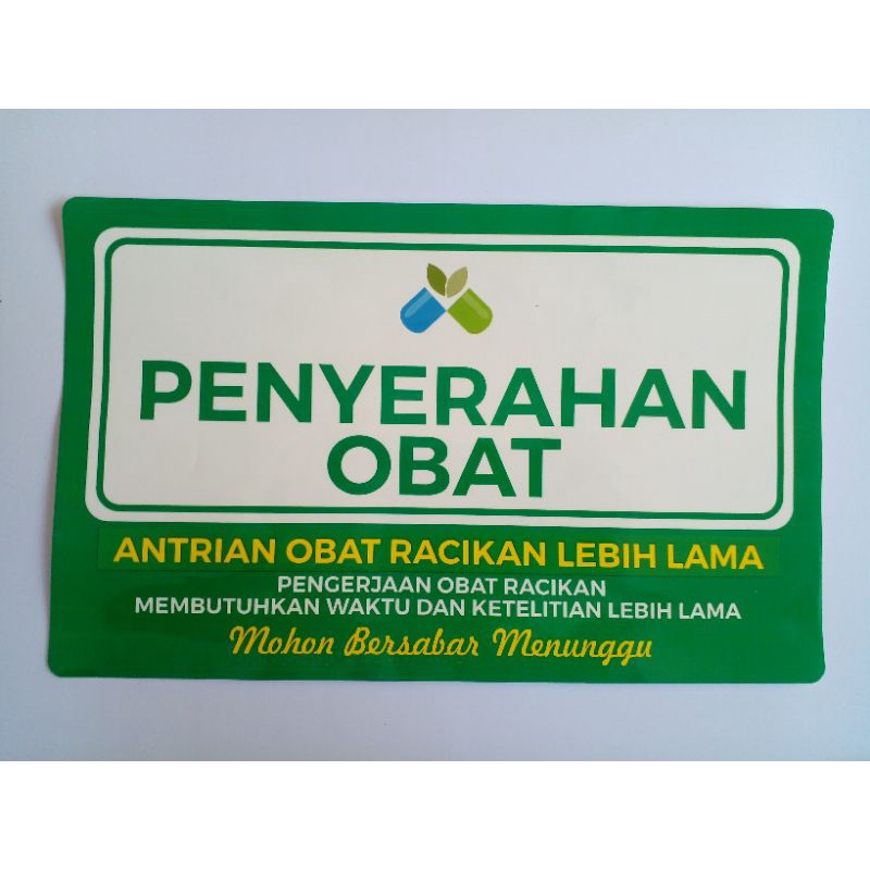 

Stiker Penyerahan Obat Hijau
