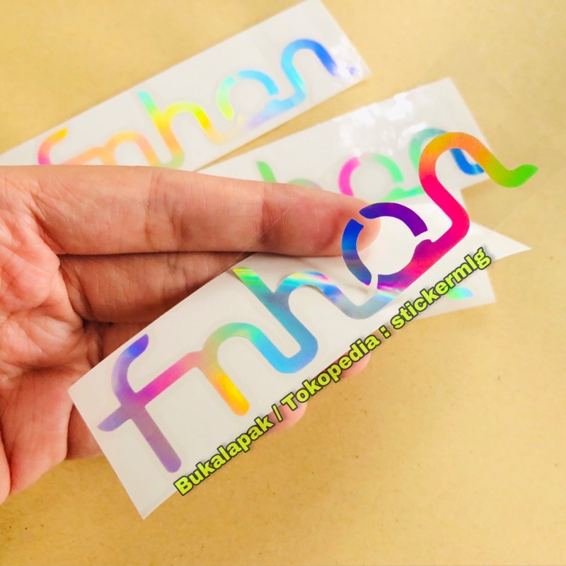 Cutting Sticker Fram SEPEDA FNHON ZEPHYR Hologram 1 pasang