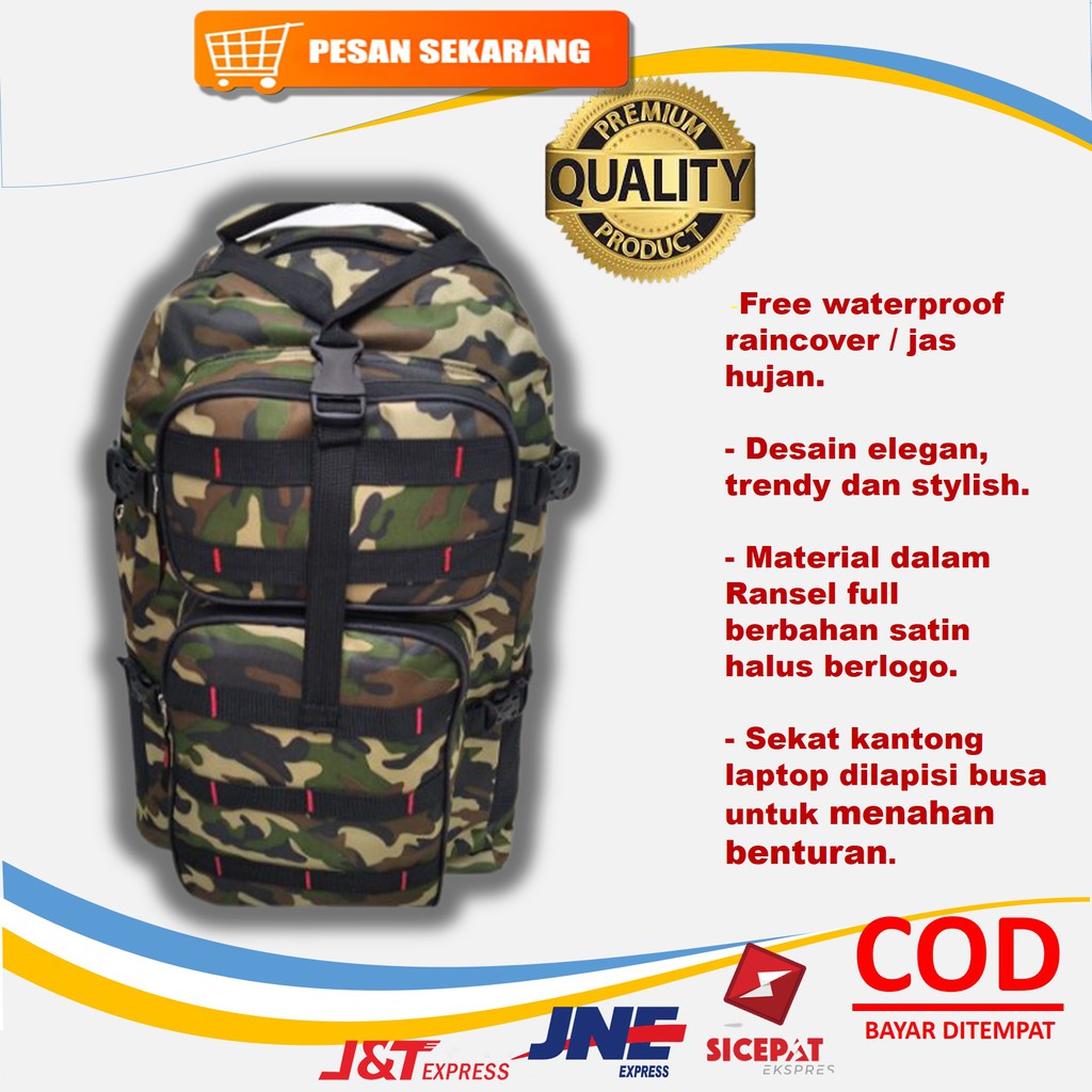 tas ransel punggung backpack pria Loreng Abri
