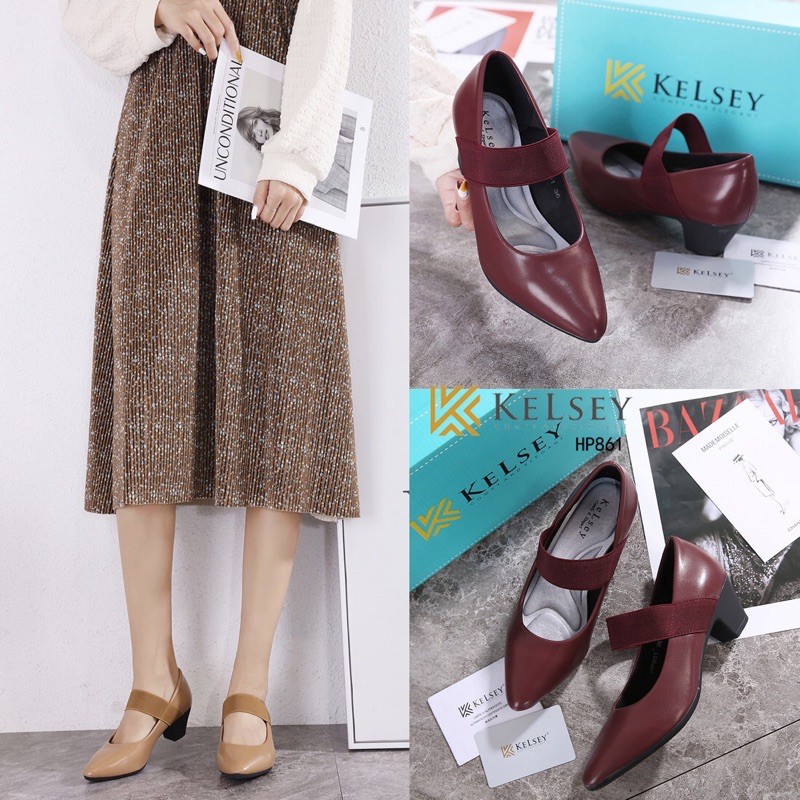 (Gratis Sandal Random) Kelsey Sepatu Heels 6cm  Wanita  / Sepatu Kerja Wanita  HP861