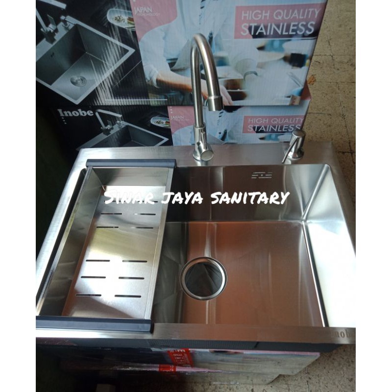 Paket sink 6045 stainless 304 / Paket bak cuci piring inobe 6045