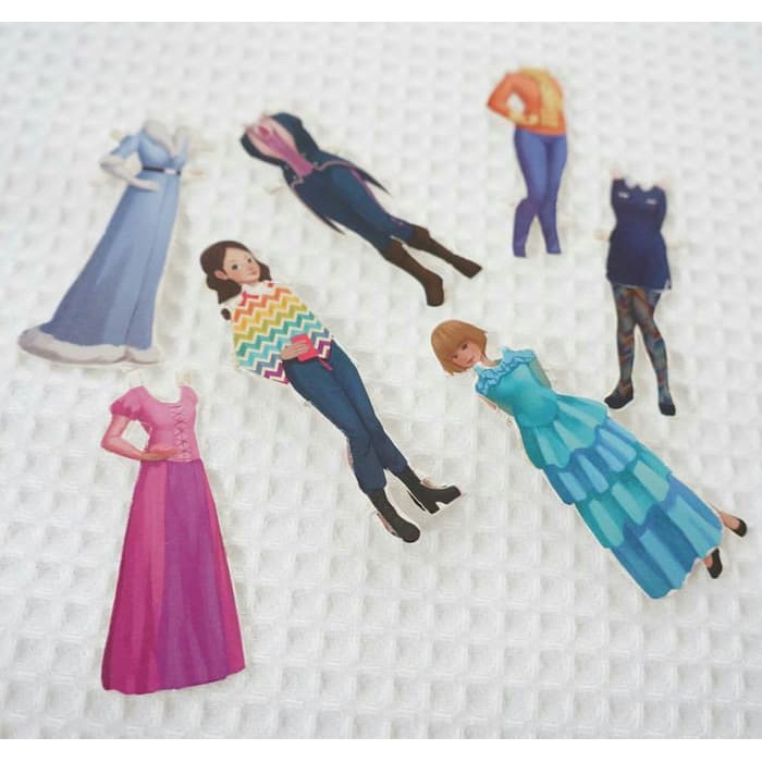 Material dari Australia Paper Doll Mainan Boneka Kertas Ganti Baju Art