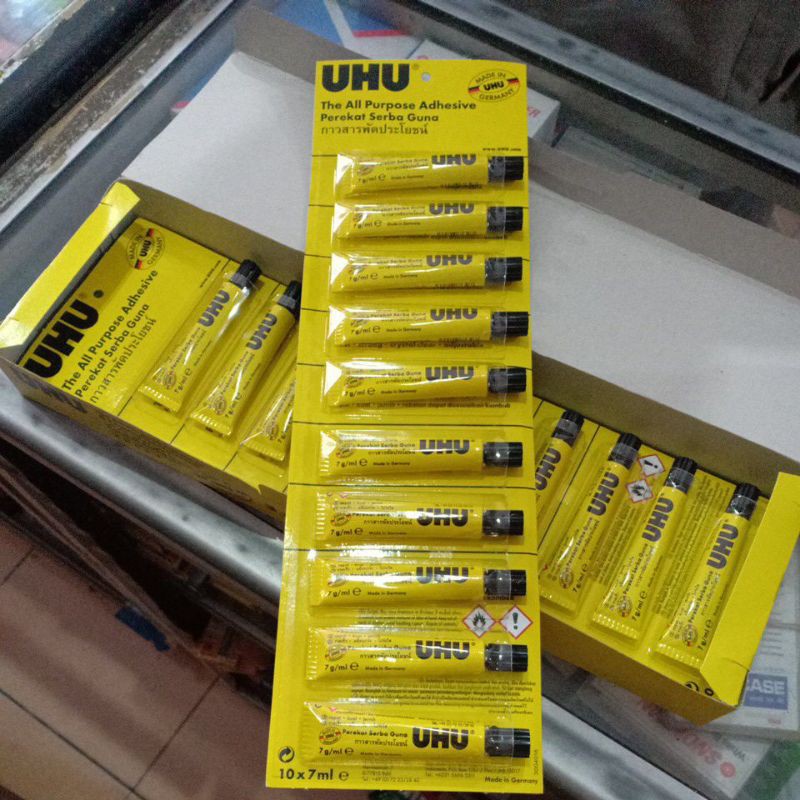 

LEM UHU 10PCS 7ML (PERENCENG)