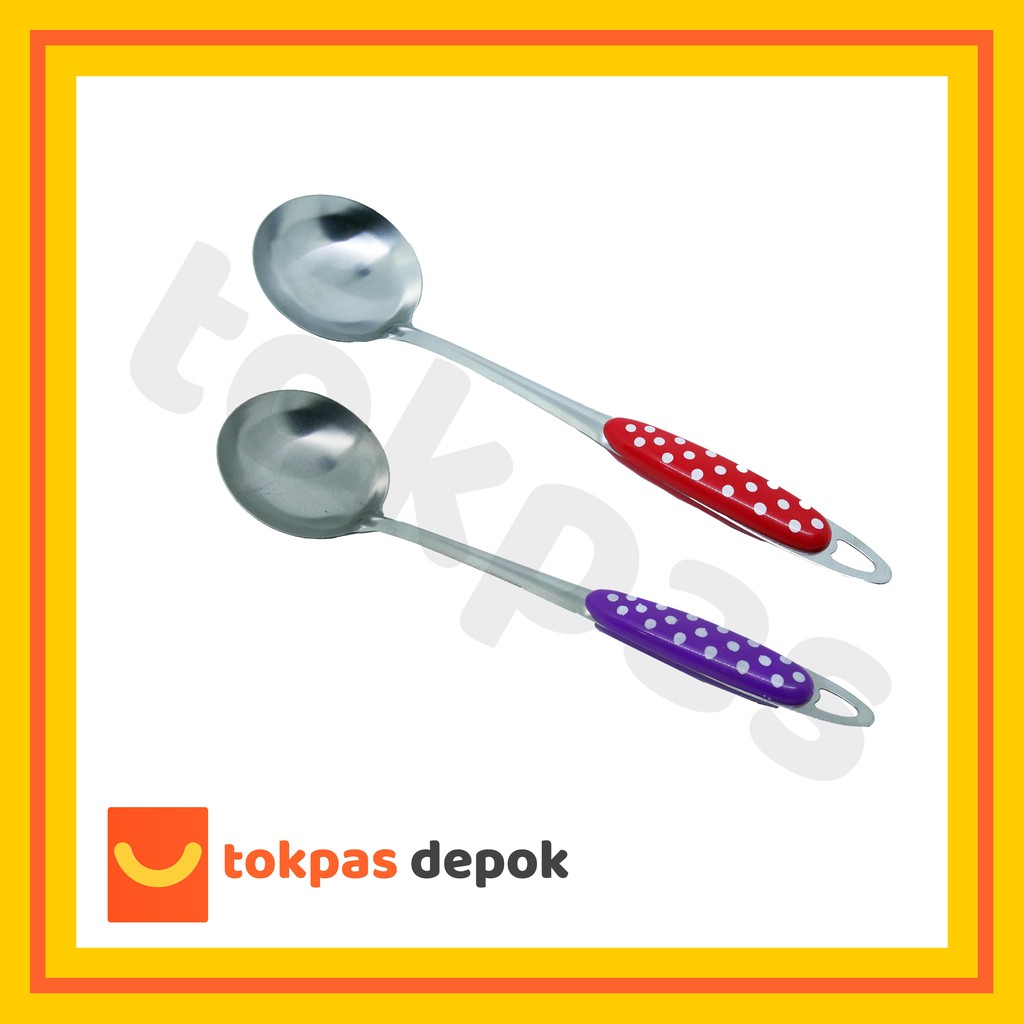 Irus Stainless Polkadot Sendok Sayur