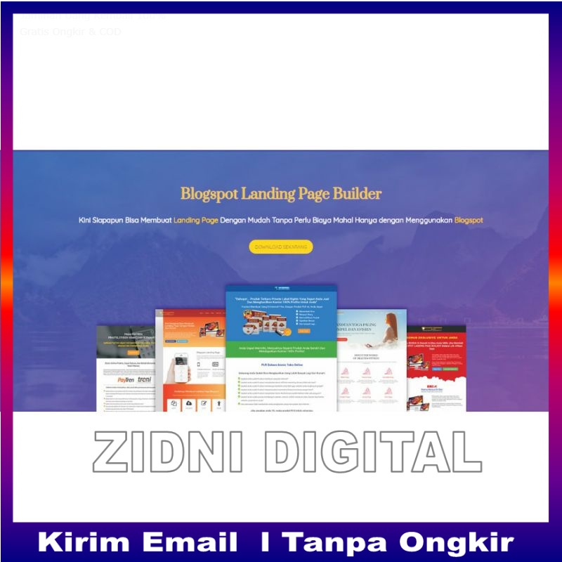 BLOGGER BLOGSPOT LANDINGPAGE BUILDER - TEMPLATE WEBSITE DESIGN GRATIS - BONUS BIOLINK - TOOL BISNIS