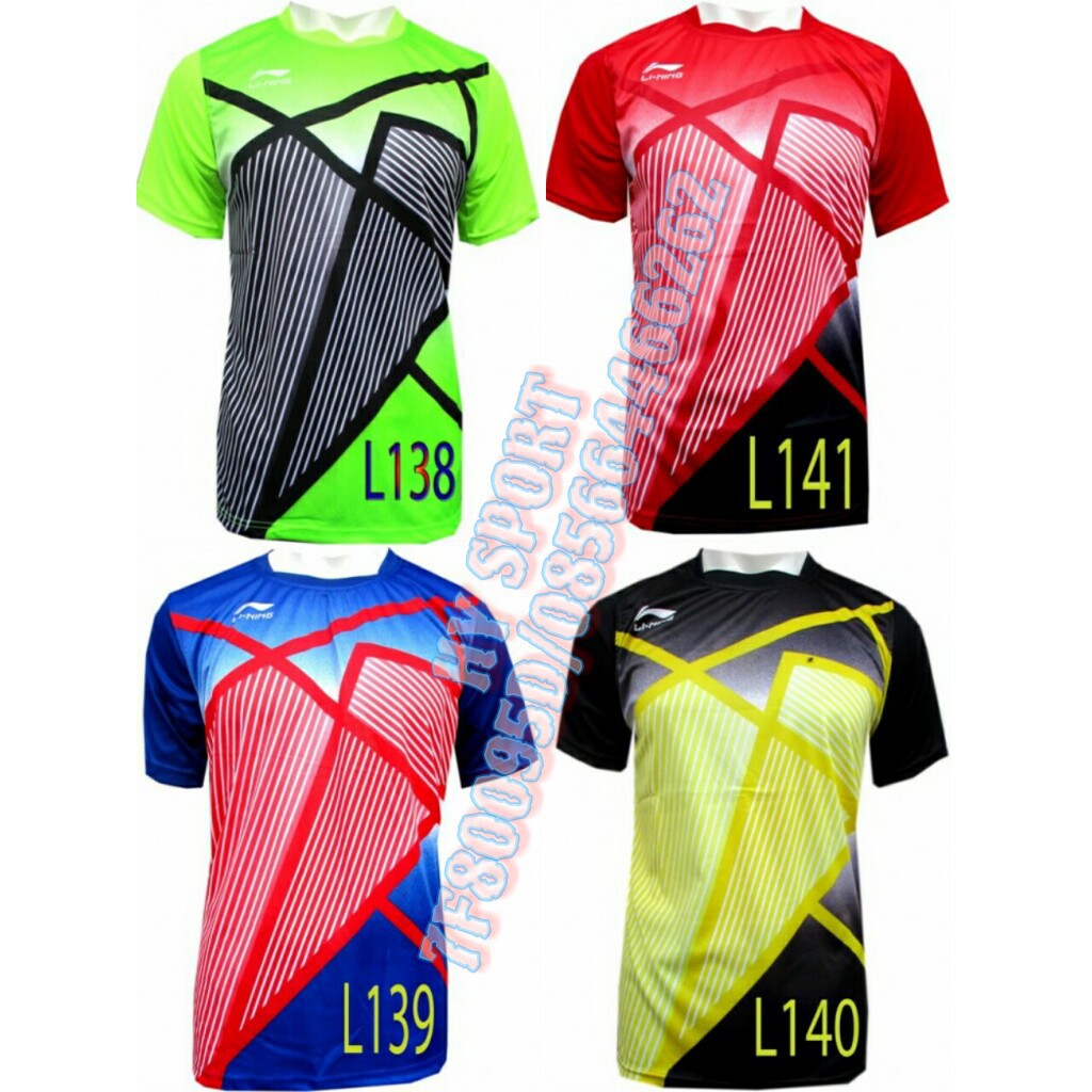 baju badminton 2017 terbaru Baju Badminton LiNing L138-L141
