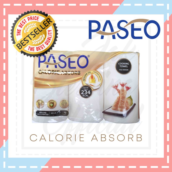 Tissue Paseo Calorie Absorb | Tisu Roll | Tisu Gulung