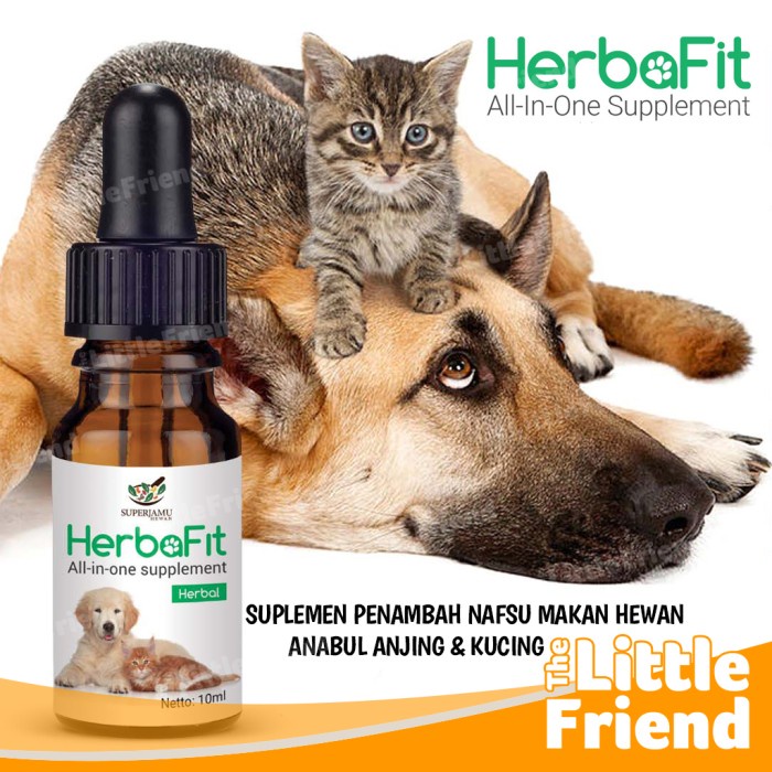 Suplemen Vitamin Penambah Nafsu Makan Hewan Anjing Kucing HERBAFIT