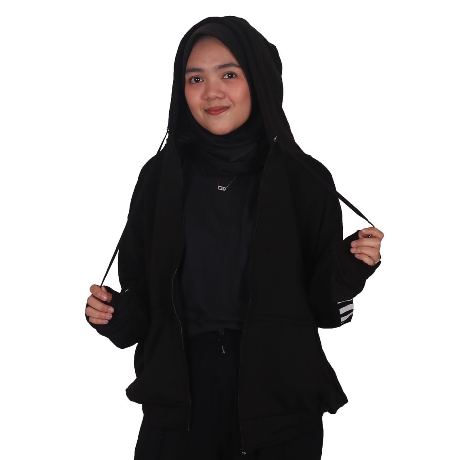 Public - Zarra Crop Hoodie - Jaket Crop Hoodie Wanita