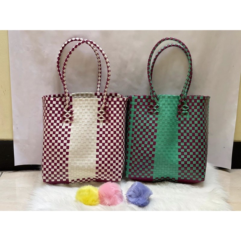 Tas Anyaman Belanja Bella 2 Warna / Tas Anyaman Bagus Bella Belanja , Santai dan Keperluan Lain