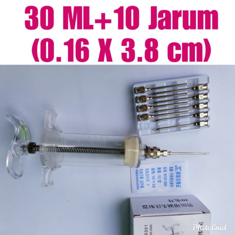 suntikan kambing 30ml alat suntikan kambing domba kerbau gajah jarum suntik besar 16G spuit syringe 