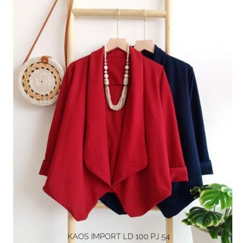 Blazer kaos import polos ld 100 cm