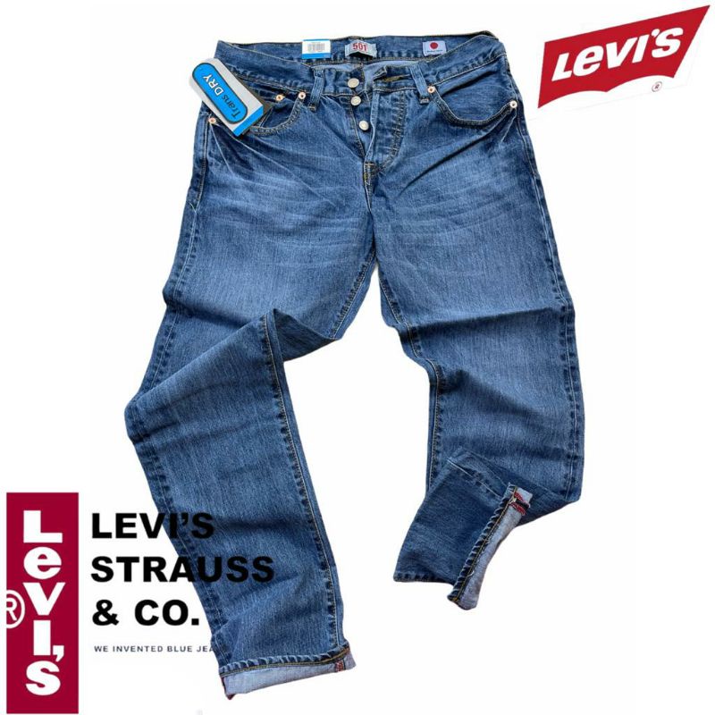 Celana levis 501 Pria Made In Japan/Celana Panjang Pria Reguler/Jeans Pria Levis 501 Import
