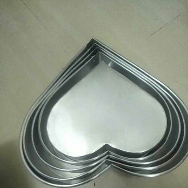 Loyang Hati Aluminium 5 Set