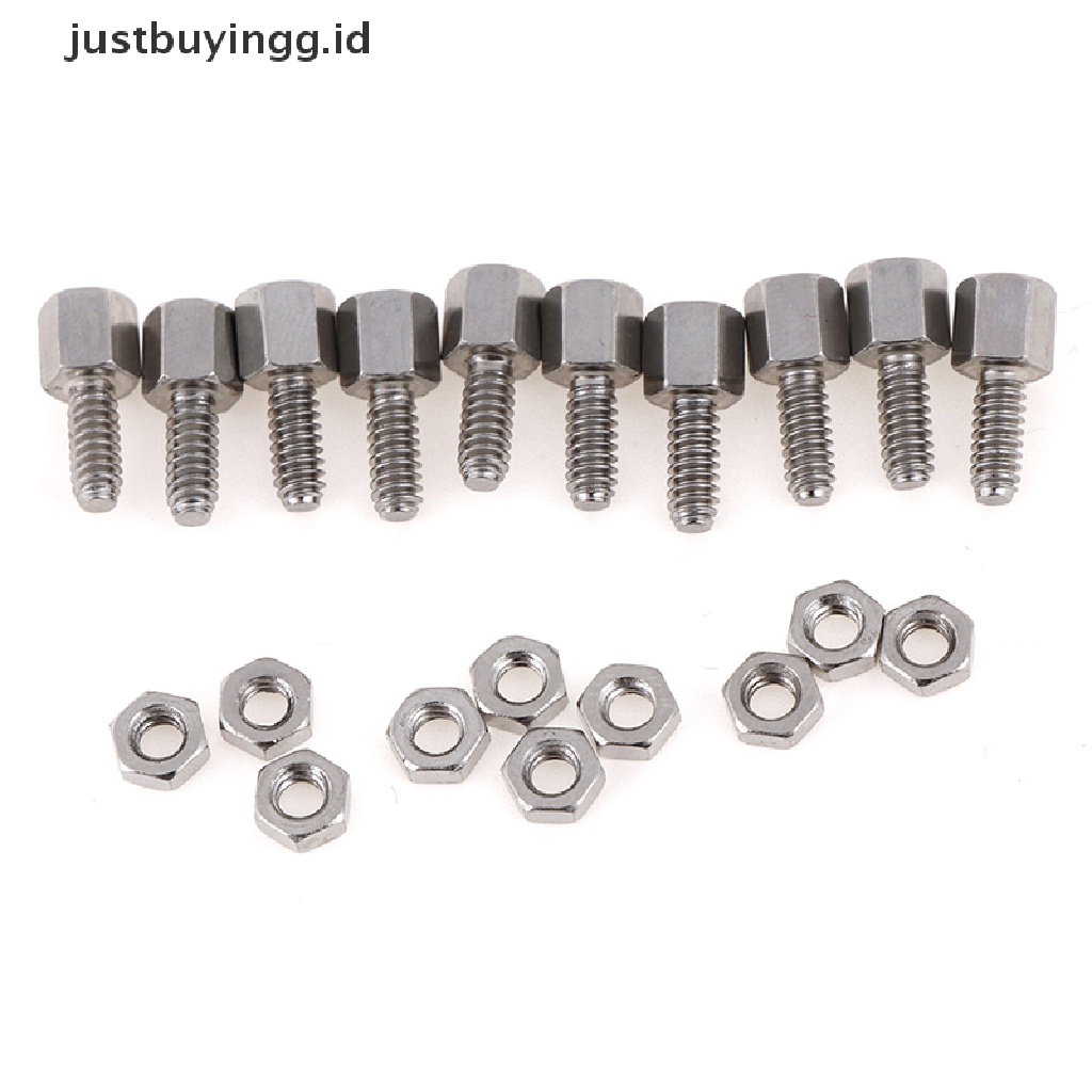 (Justbuyingg.Id) 10 Set Baut + Mur Ukuran 5 + 7mm