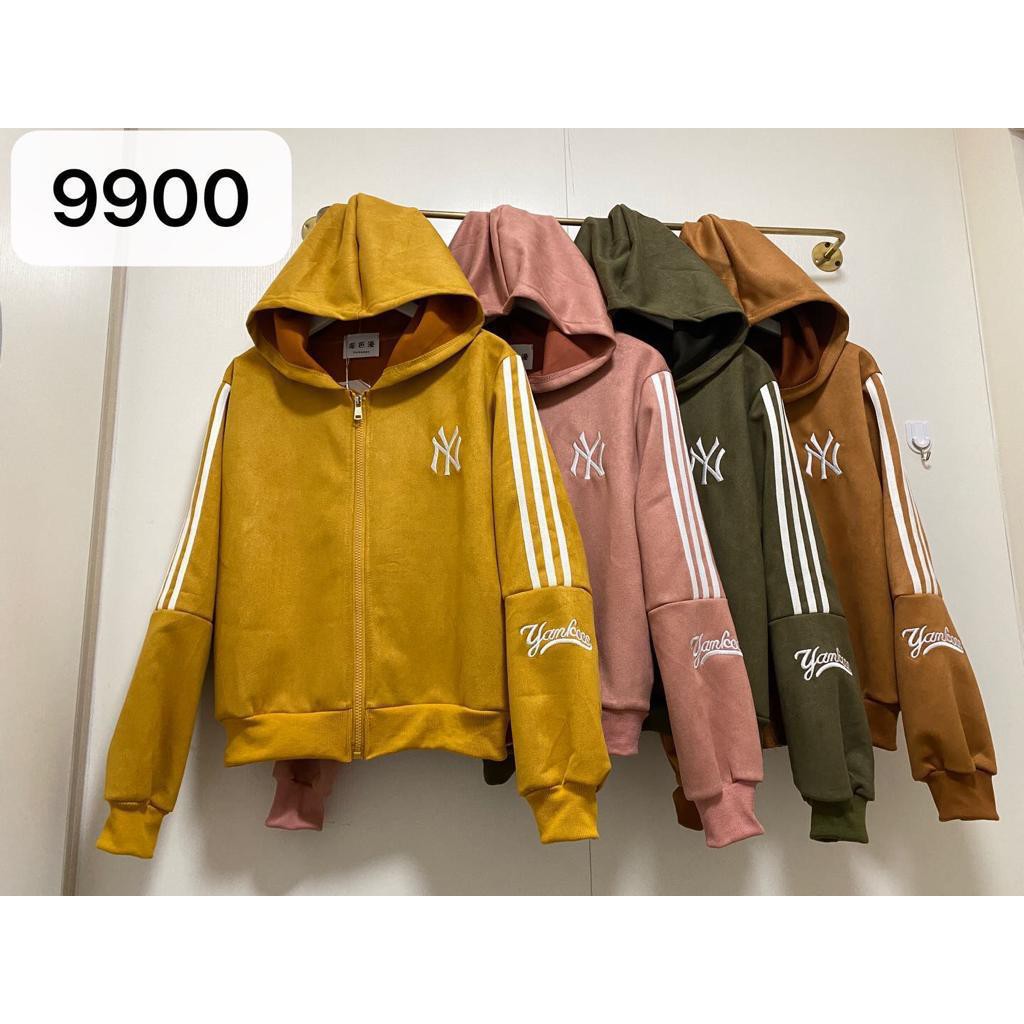 RNJS - 9900 Jaket Hoodie Suede Import Wanita / Jaket Jumbo Hoodie / Jaket Oversize Polos Wanita