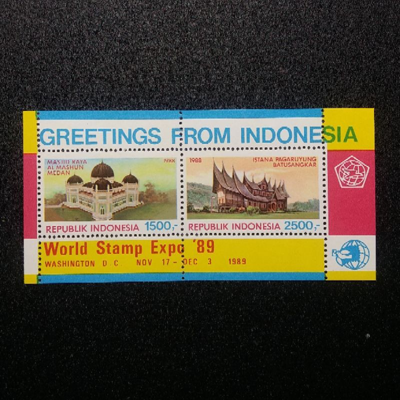 

Prangko Souvenir Sheet WASHINGTON WORLD STAMP EXPO tahun 1989 - SS85