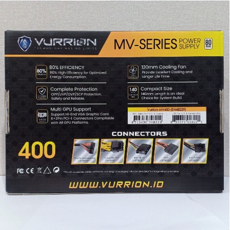 POWER SUPPLY / PSU / ATX PSU - VURRION MV SERIES 400