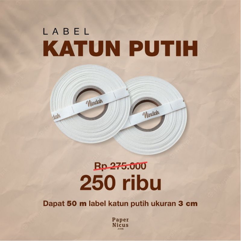 

PAPERNICUS - PROMO LABEL KATUN PUTIH TULANG