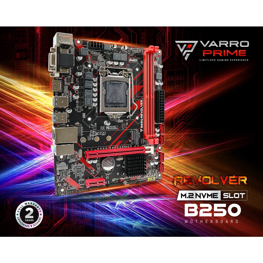 MOTHERBOARD GAMING B250 REVOLVER VARRO SUPPORT NVME DDR4