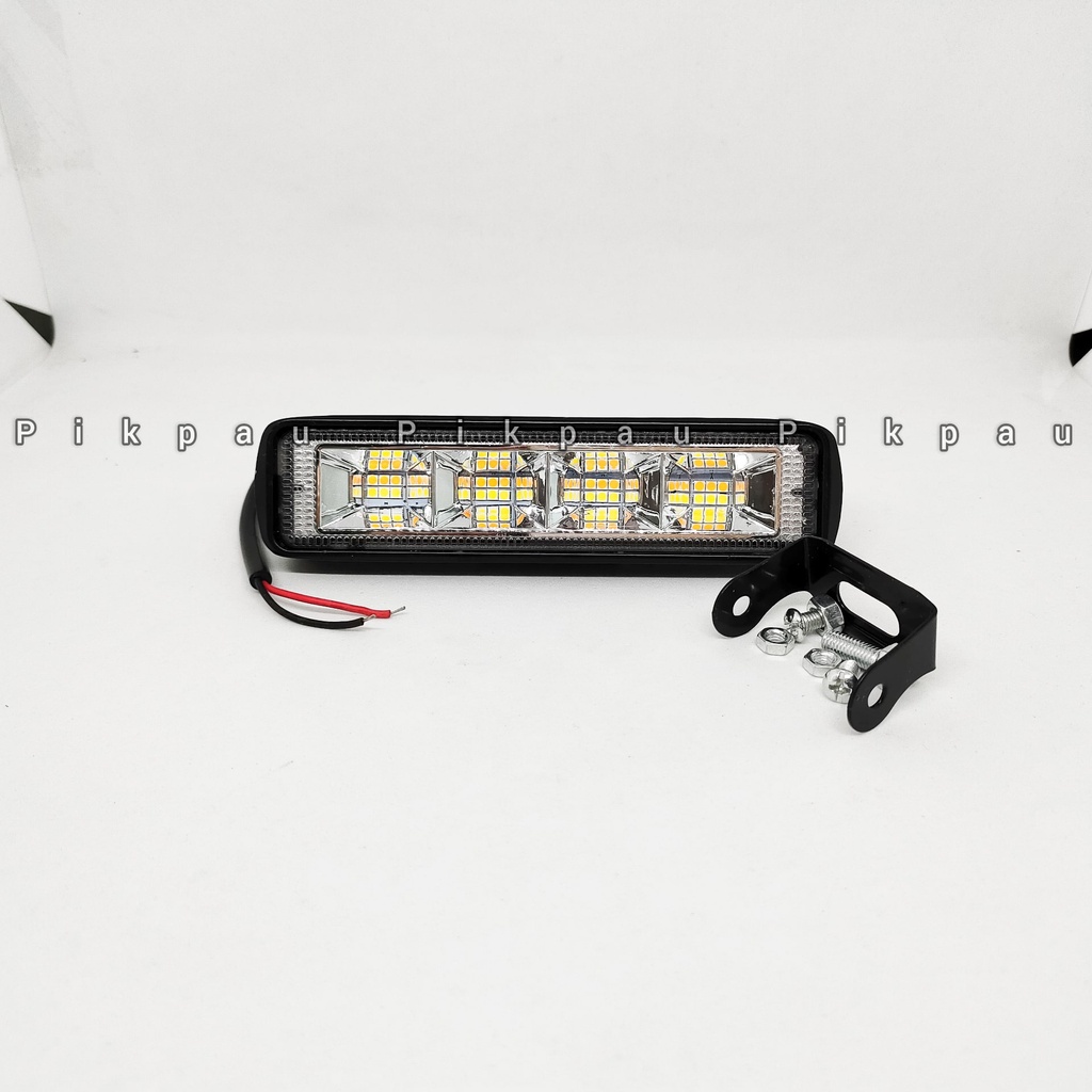 Lampu Tembak Sorot Motor 24 Mata LED Slim 6 Mode Putih Kuning Terang