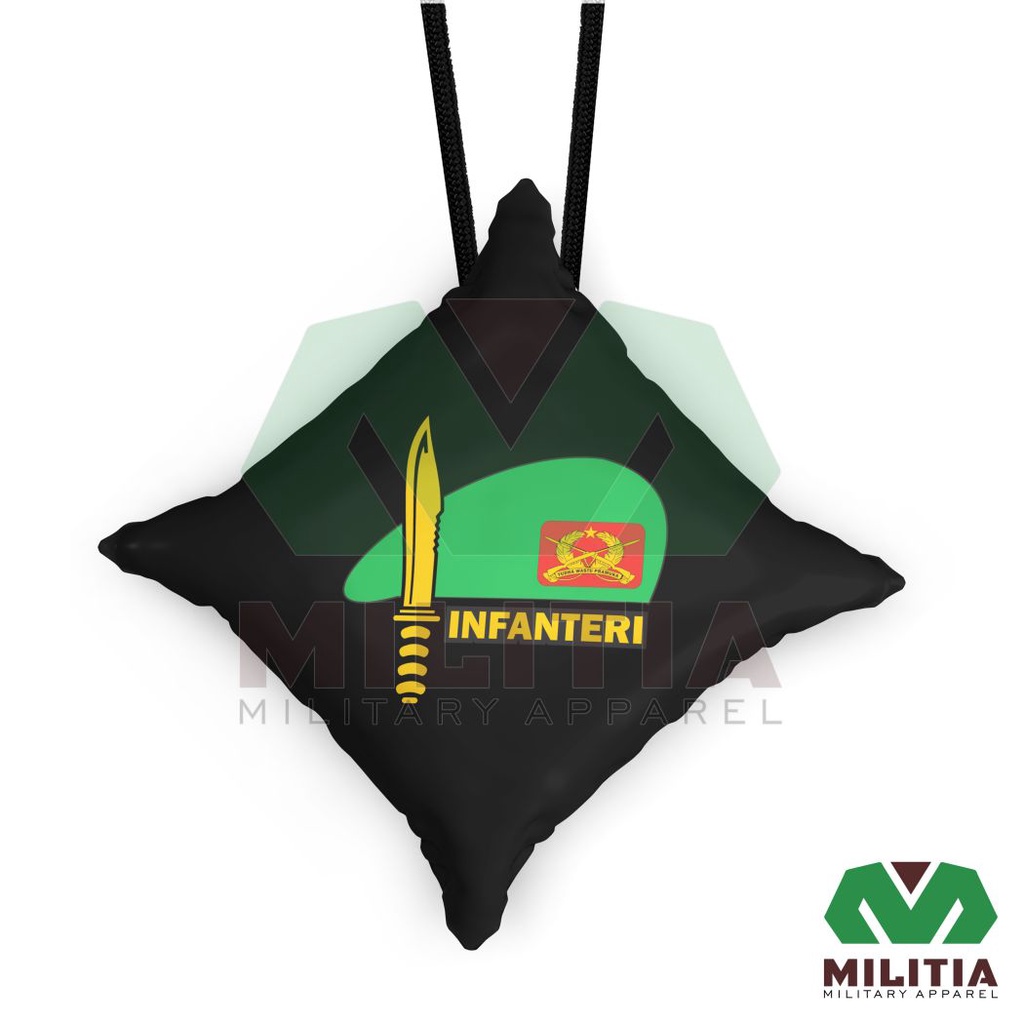 Gantungan Mobil Bantal BARET INFANTERI - Hitam
