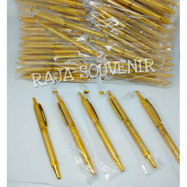 

Souvenir pernikahan pen gold / pulpen emas