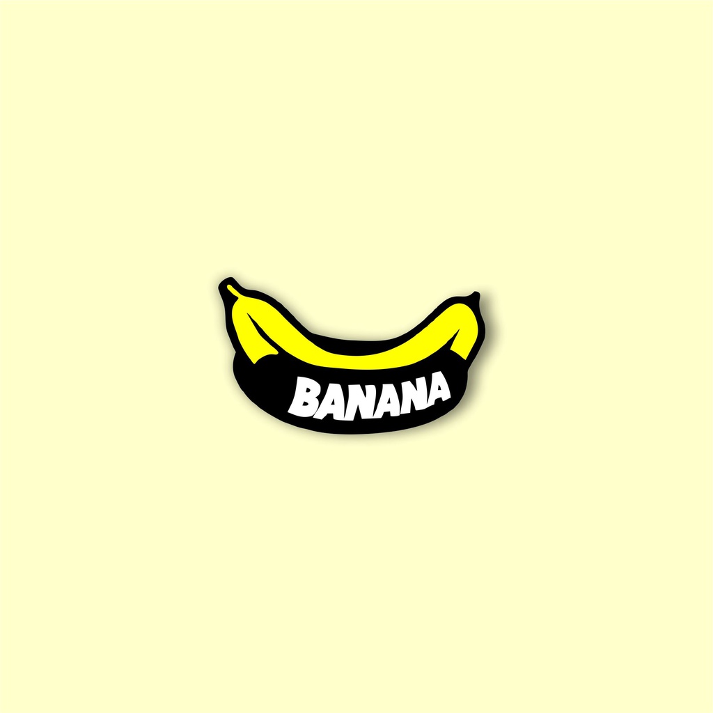

Stiker brand distro Banana stiker murah bahan graftac anti air
