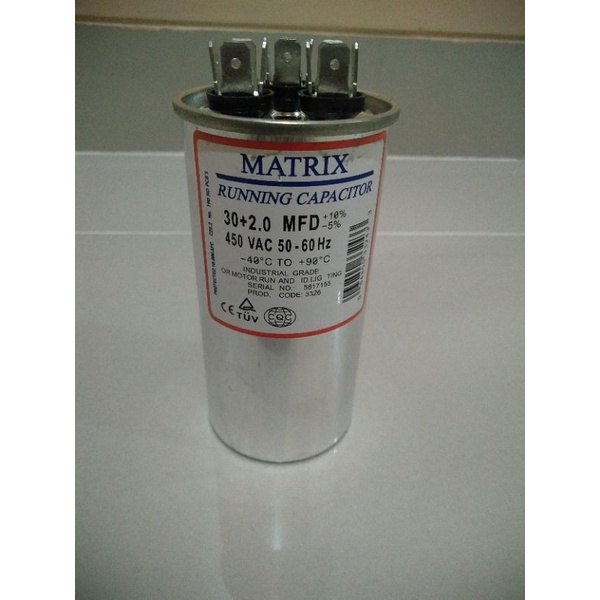 Capacitor outdor Ac panasonic r32 Matrix 30+2.0MFD