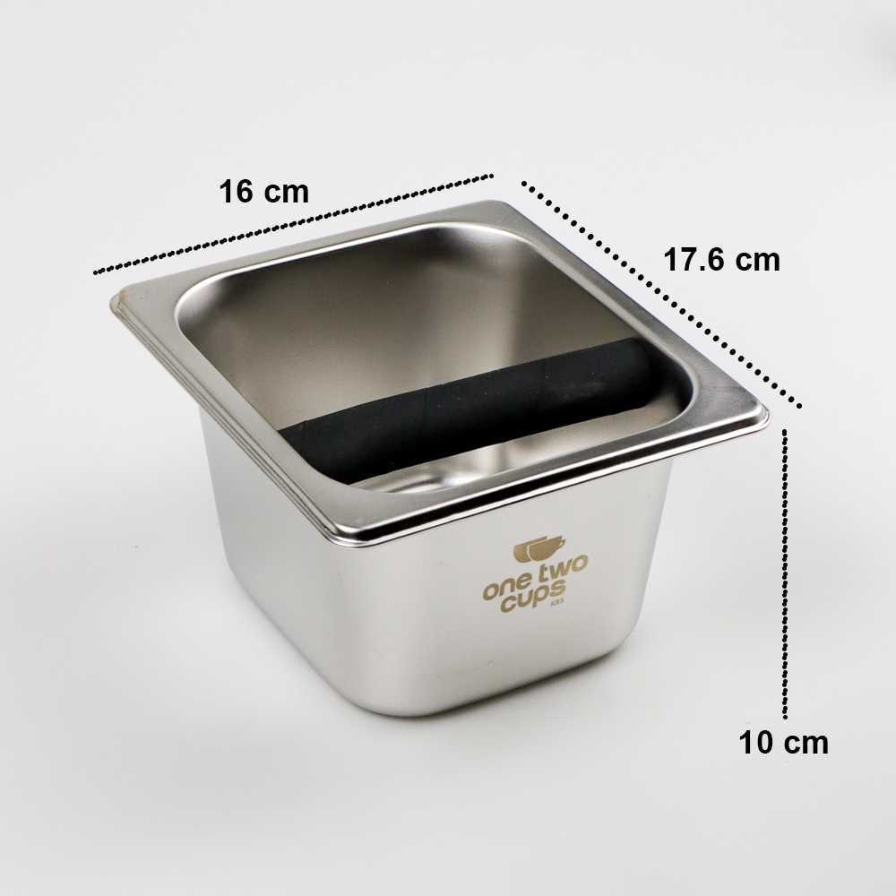 One Two Cups Wadah Kopi Espresso Knock Box Waste Container 17cm