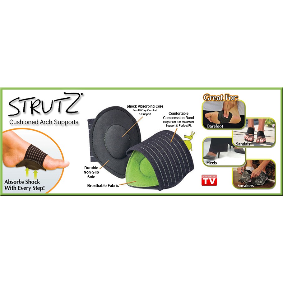 Bantalan Alas Telapak Kaki Cushioned Arch Support Strutz Pelindung