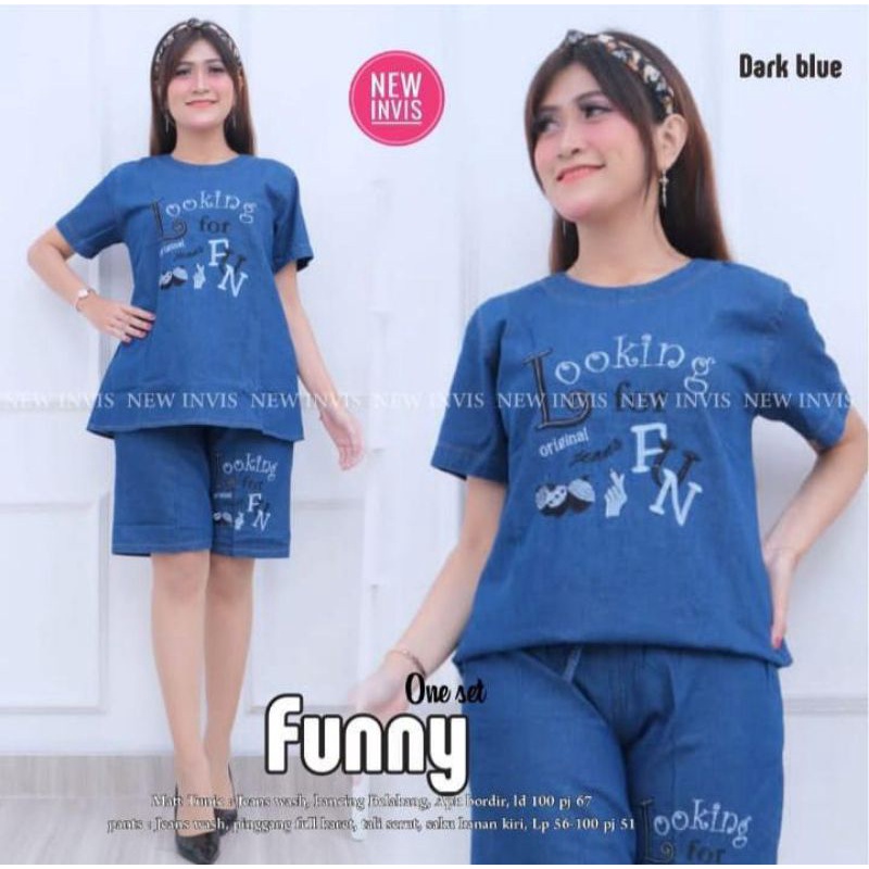 one set jeans wanita - one set pendek - setelan jeans pendek - one set jeans murah - setelan jeans murah - ootd - setelan santai - one set home - home dress - setelan jeans wanita import - one set import - setelan harian