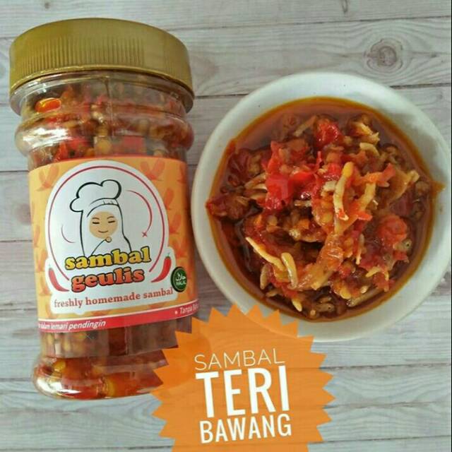 

Sambal Sambel Teri Bawang/Cumi ijo/Tongkol kemangi/Kecombrang/geprek/Sambal Geulis Homemade 150 gram