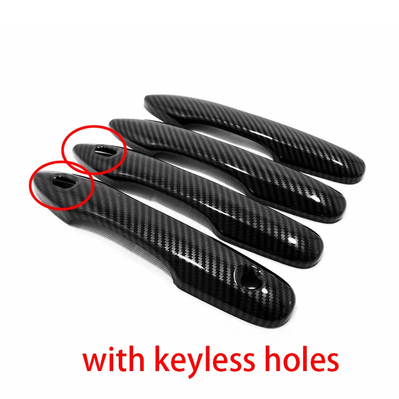 Stiker Pelindung Handle Pintu Mobil Motif Serat Karbon Untuk Toyota Harrier XU80 2021 2022