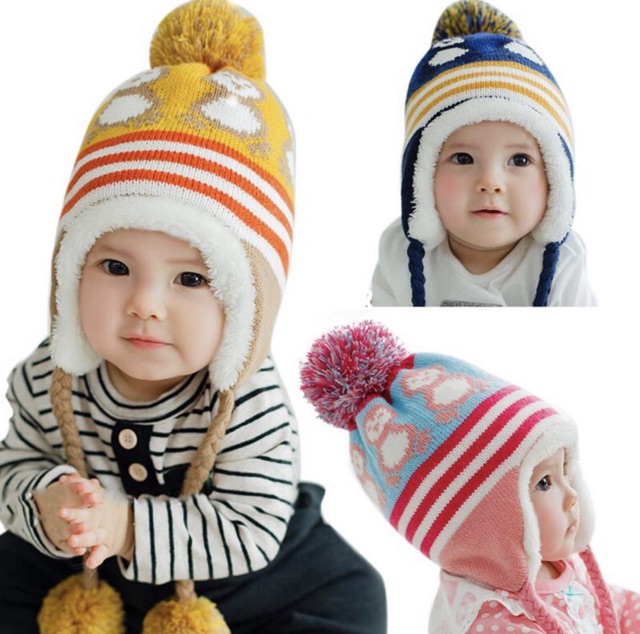 Topi Kupluk rajut Bayi Laki-laki / Perempuan Desain Pinguin untuk Musim Dingin baby knitted hat