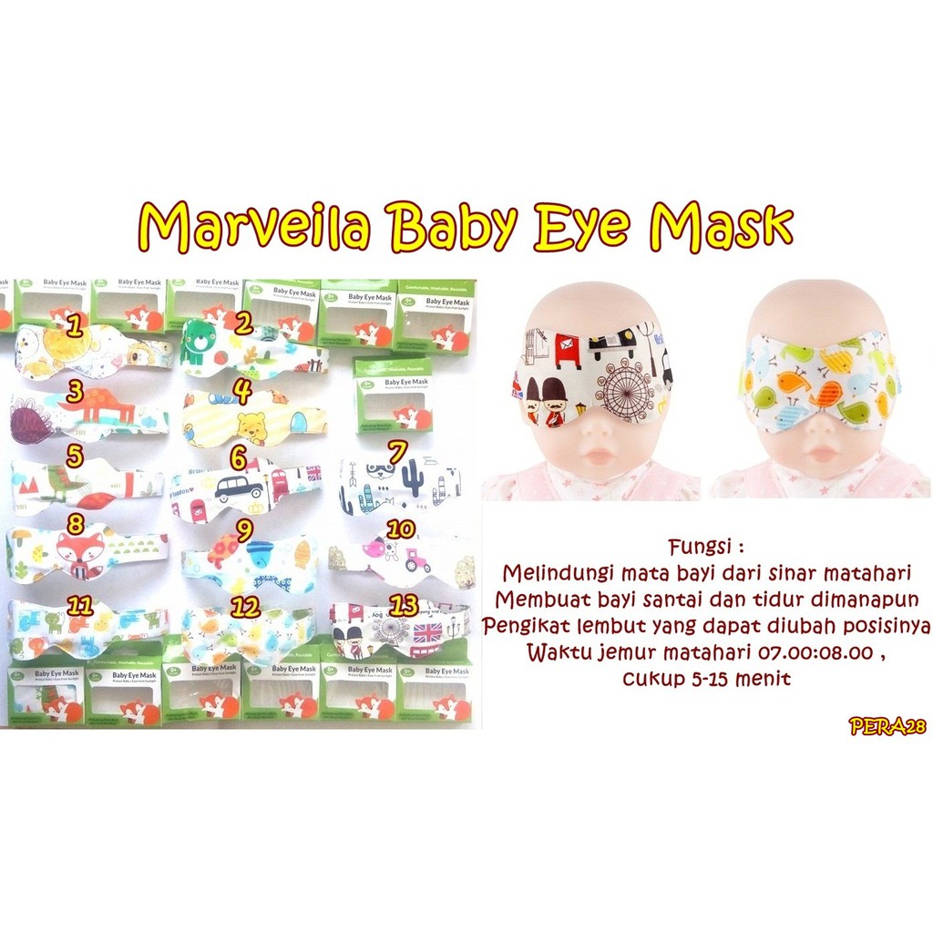 PERA28 Marveila Baby Eye Mask / Penutup Mata Bayi