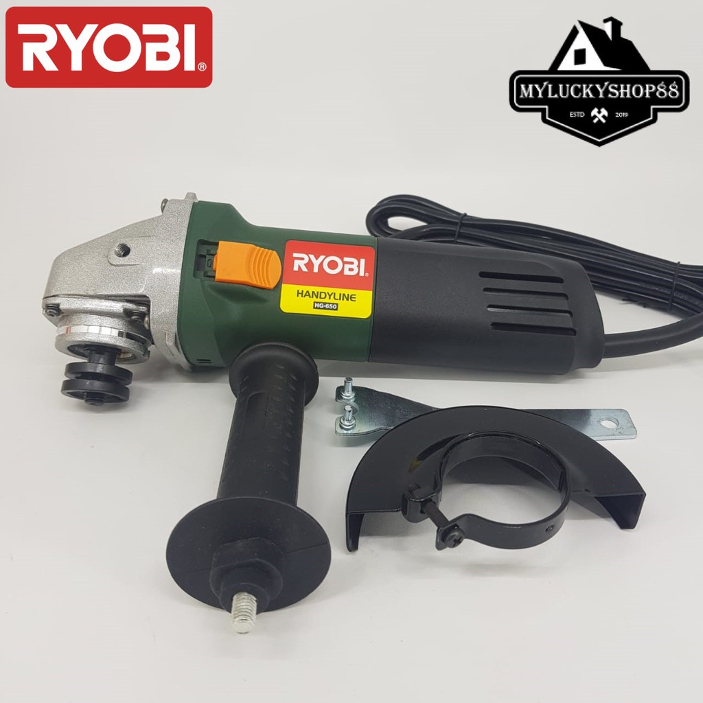 Mesin Gerinda Tangan Ryobi HG-650 Angle Grinder Gurinda 4 Inch 650W