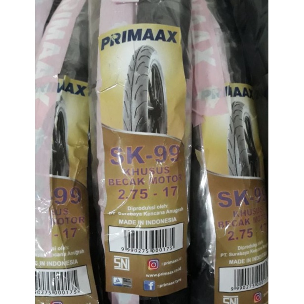 ban luar 275-17 sk99 primaax murah ban standar motor bebek primax