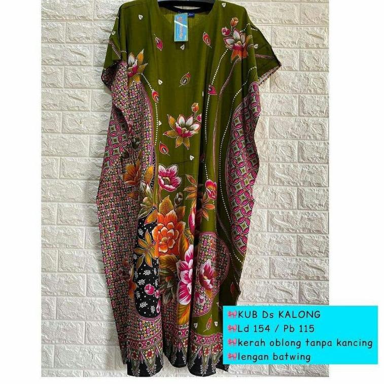 [PRODUK ZGF9V] Daster Kalong Jumbo kencana ungu Lebel Biru Ld.154 asli Batik kencana ungu Motif kale