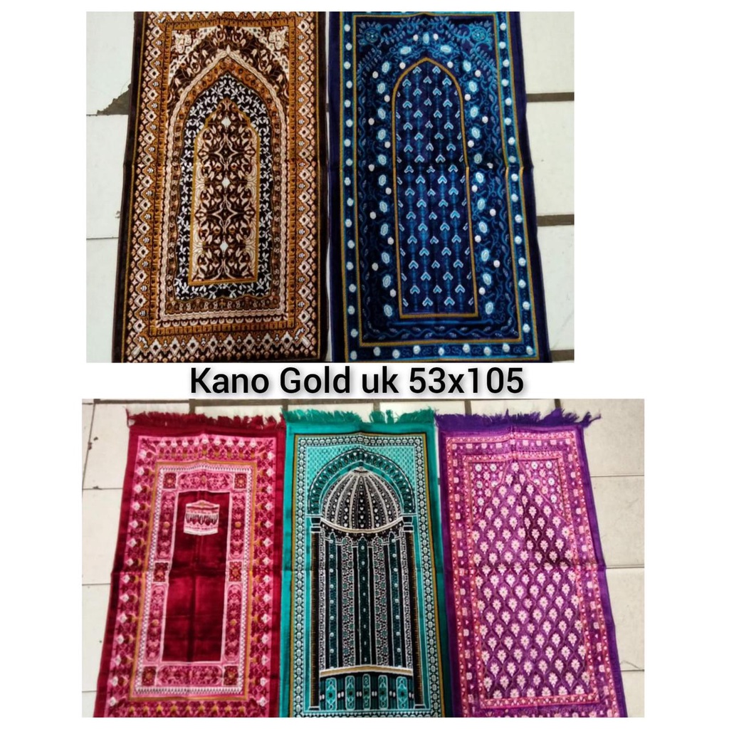 Grosir dan Ecer - Sajadah Bulu Turkey Kano Gold Series - Sajadah Imam Kano Super Jumbo