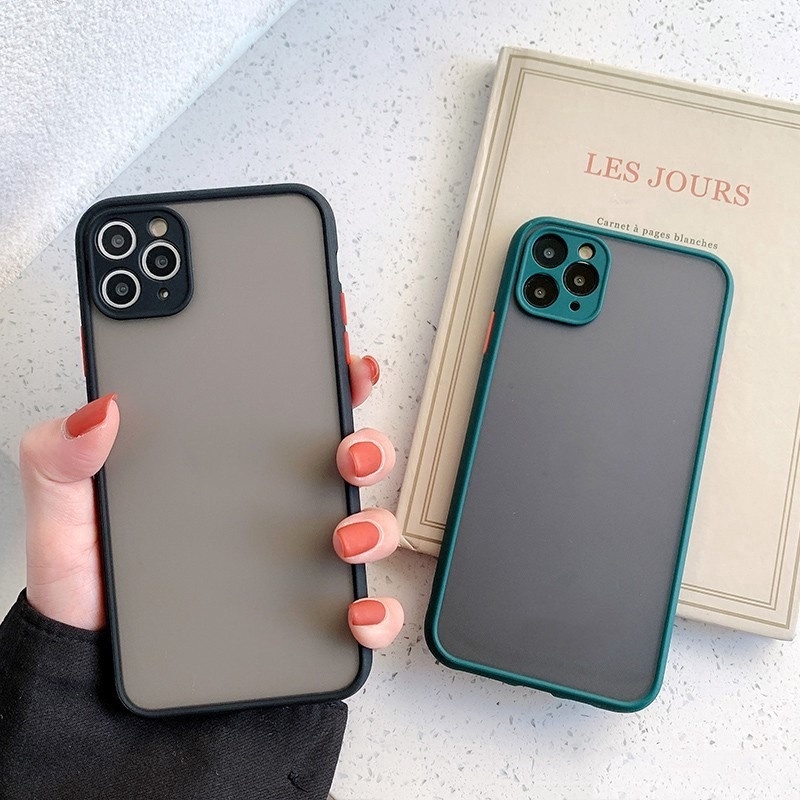 Frosted feel TPU soft edge plastic hard case iPhone 11 Pro Max X XR XS Max SE2 casing i6 i7 8 Plus Hard Case