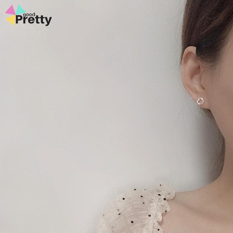 S925 Silver Stud Earrings untuk Siswa Perempuan Anting Desain Kecil Serbaguna Sederhana - PD