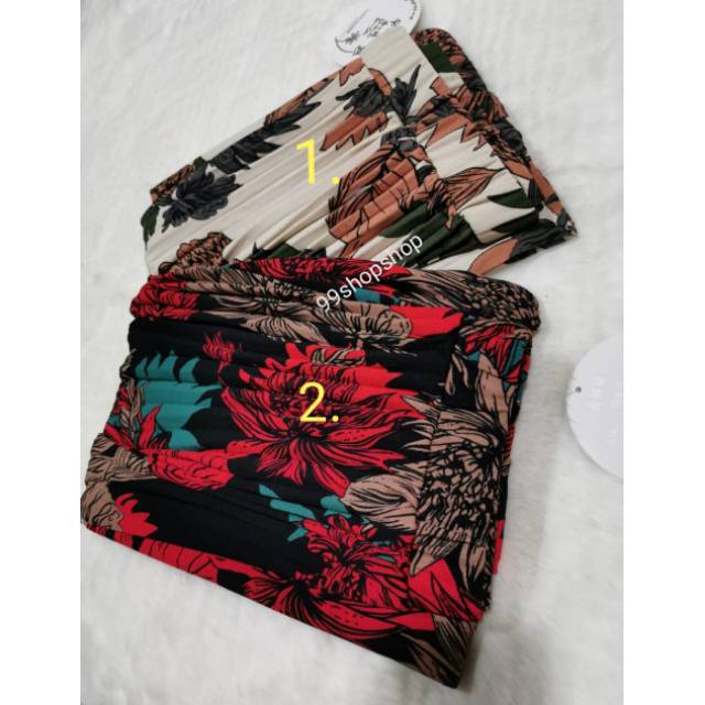 Rok payung flower //maxmara skirt//prisket//motif bunga bangkok import