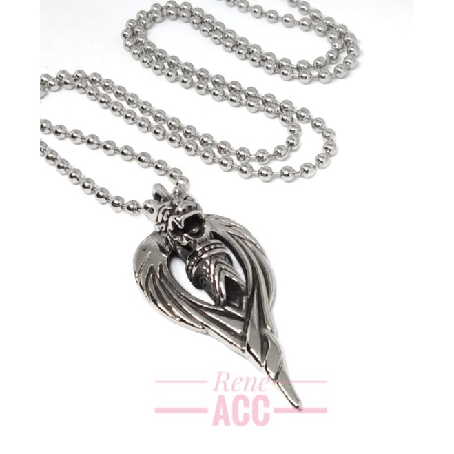 Kalung Titanium pria Cowok Liontin Naga 75 cm Tidak Karat DIJAMIN