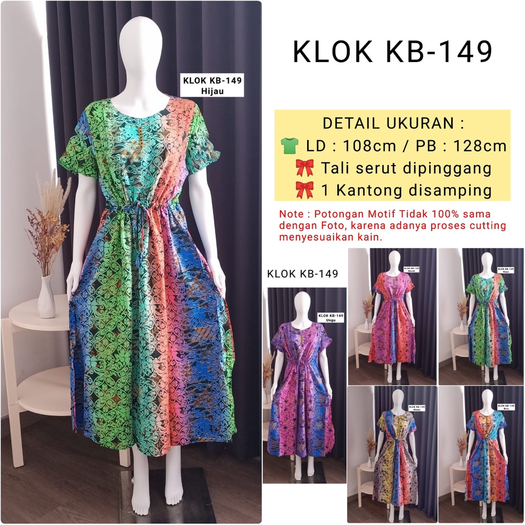 Dress KLOK Batik Kudamas Random Warna Non Busui