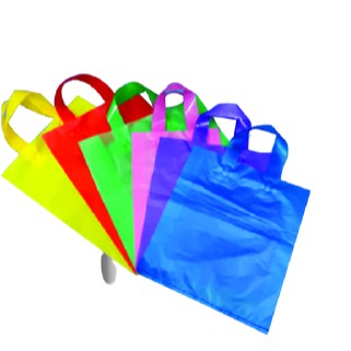 Tas Softhandle murah uk. 25x28 isi 100pcs/Plastik Packing warna/Shopping bag warna/Tas souvenir warn