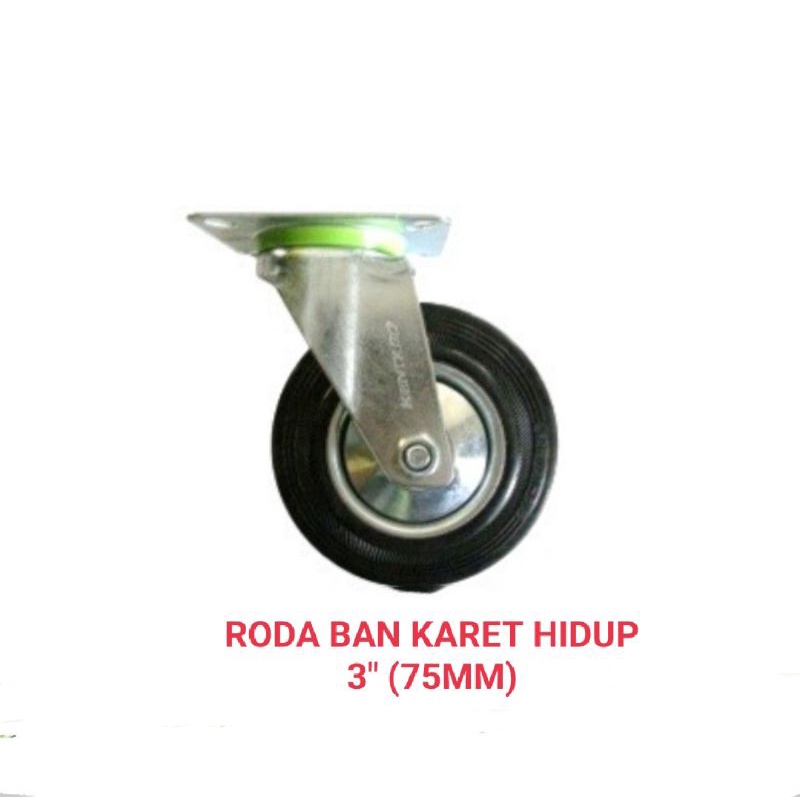 RODA BAN KARET 3&quot; (75MM) PRODUCT BERKWALITAS