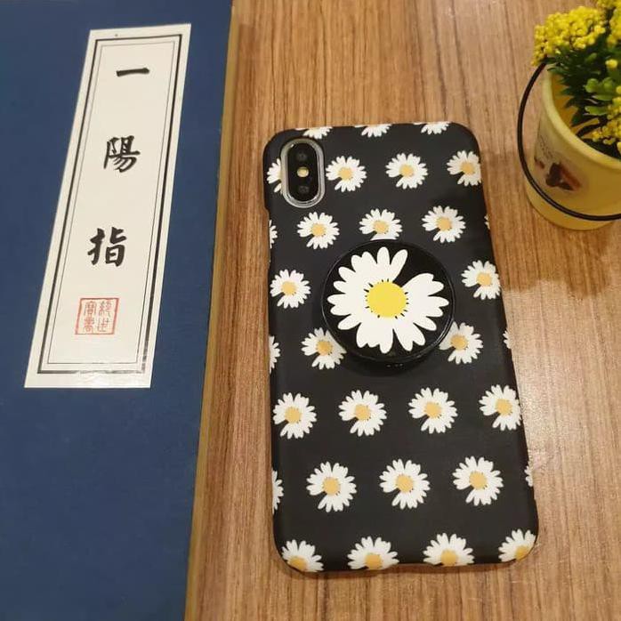 Xiaomi Mi4I, Mi5, Mi6, Mi6X, Mi8, Mi8 Se Flower Hardcase Popsocket Lengkap